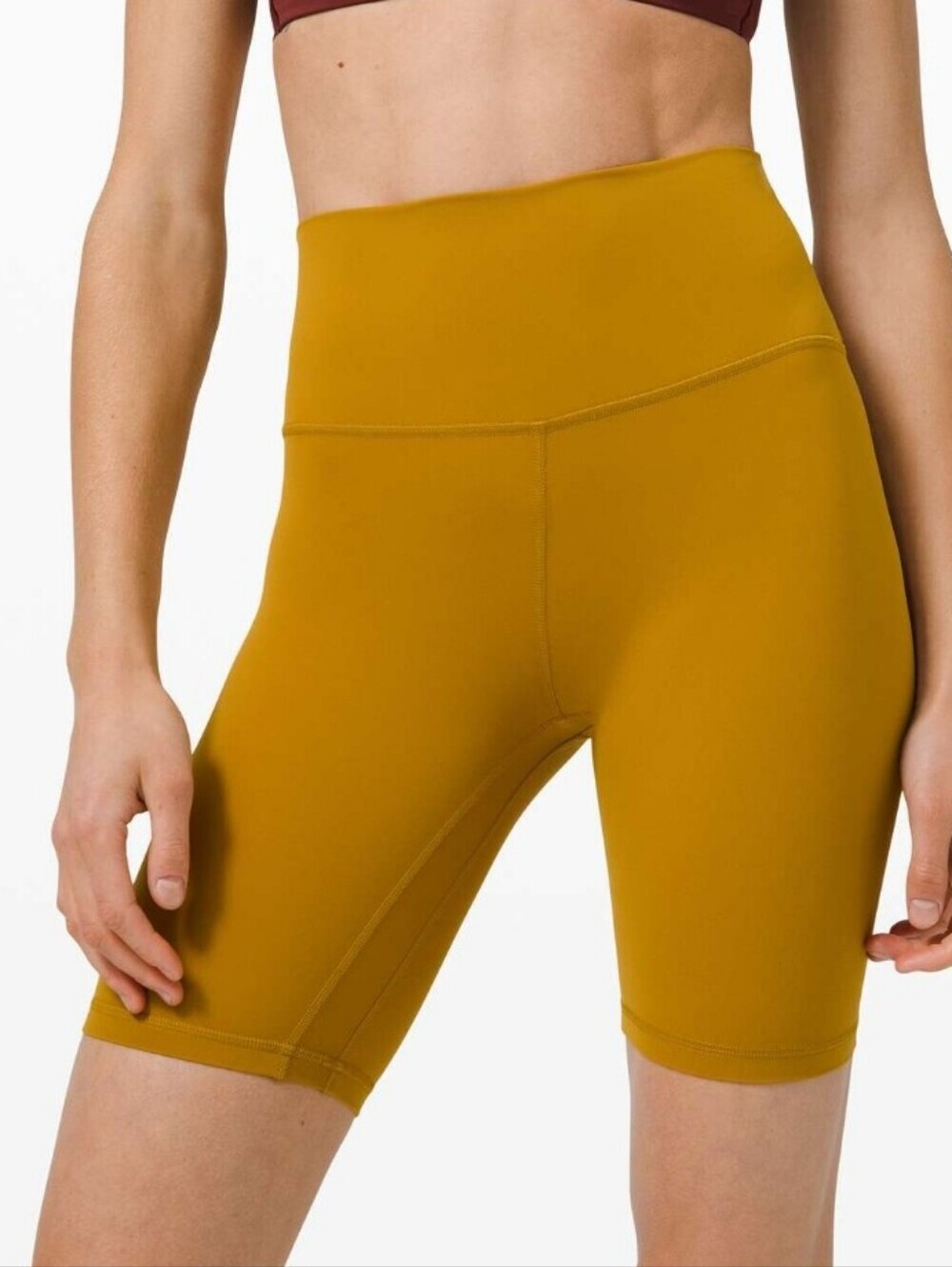 Lululemon Align Short 8” Gold Spice High Rise Biker Shorts Size 6 Gorpcore Golf